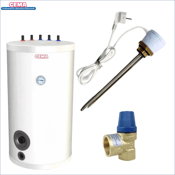 Weiße Warmwasserbereitung mit Zubehör für Brauchwasserspeicher 150 L mit Incoloy 825 Heizstab