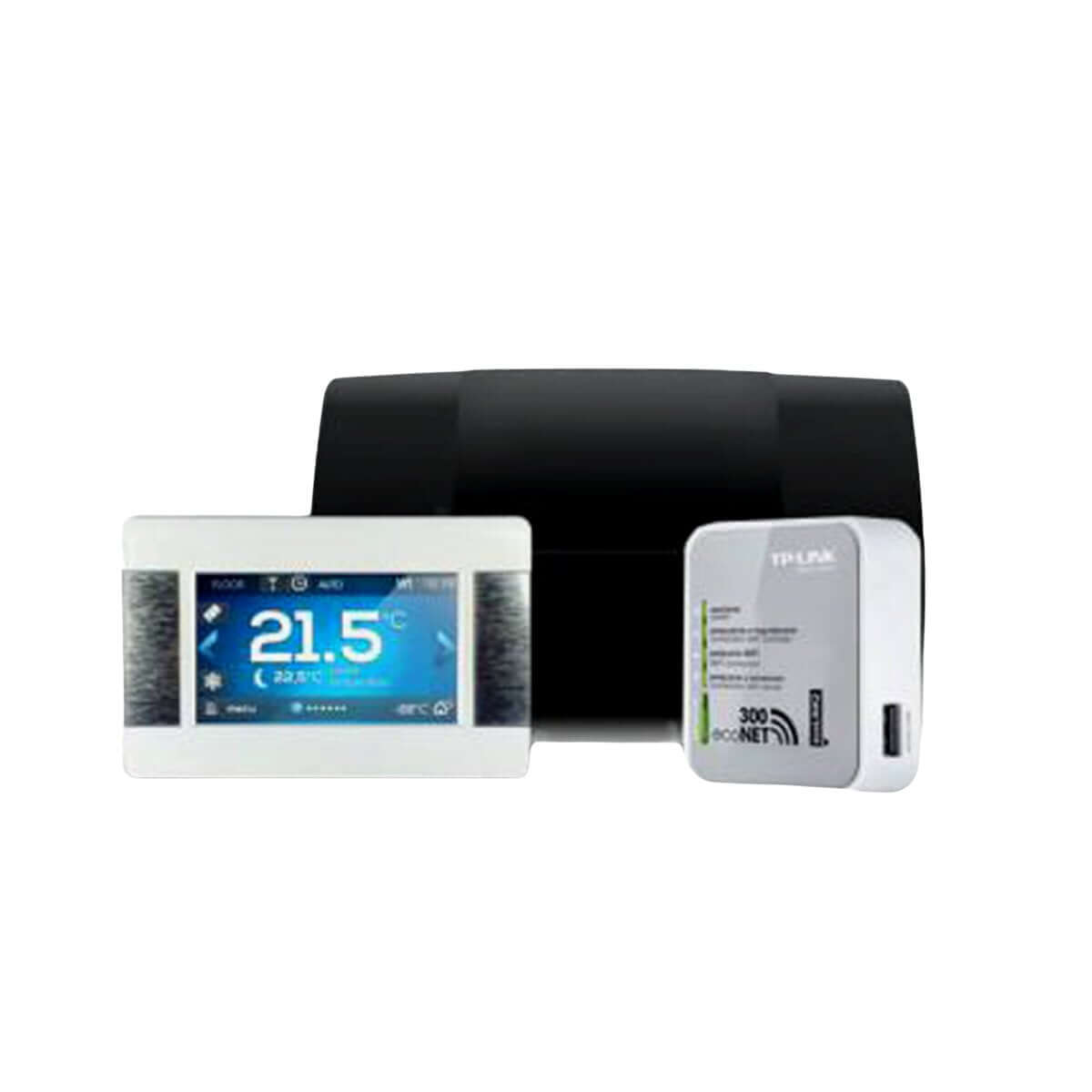 Moderne 🏠 Heizung 🛠️ Regelungstechnik mit digitalem Thermostat und Steuerungssystem.