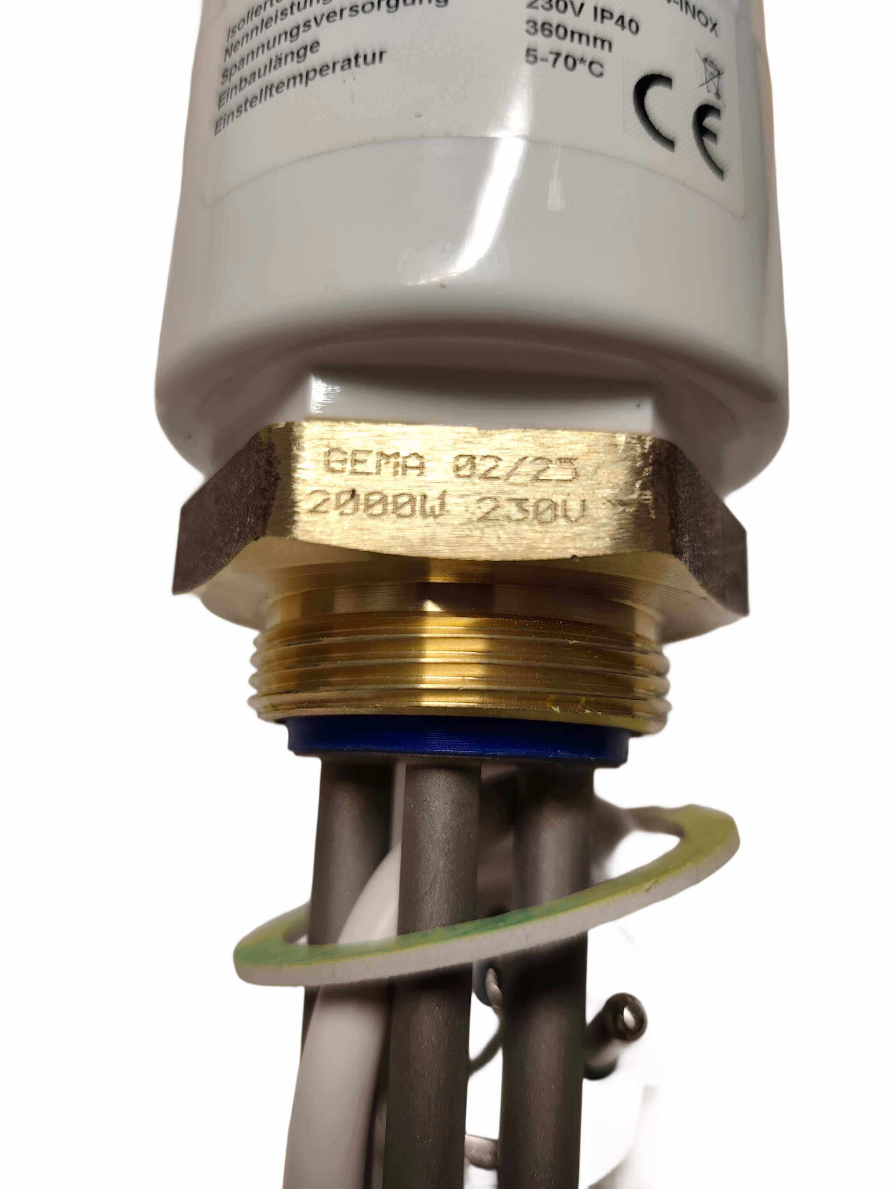 Immersion heater element für Warmwasserspeicher 120 Liter mit sichere Warmwassererwärmung