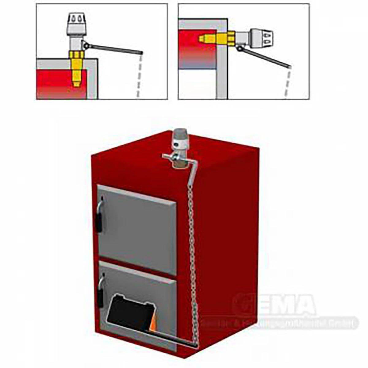 Caleffi Feuerzugregler für Festbrennstoffkessel - GEMA Shop