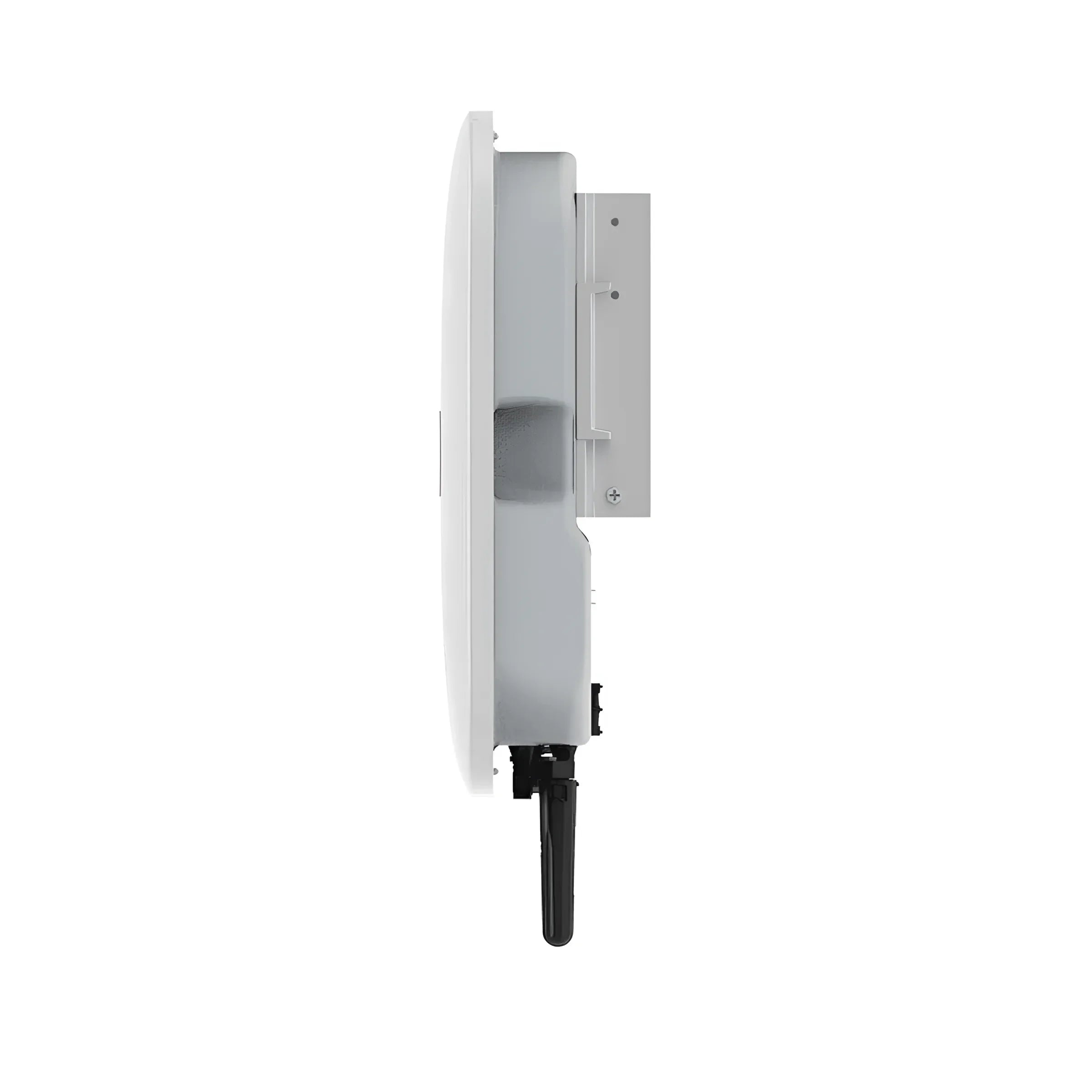 Weiße Solarmikroinverter mit Montagespannbügel für 10 kWp PV-Anlage mit Glas-Glas Black Frame