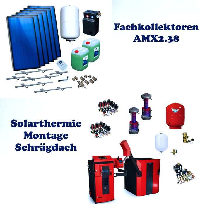 Fachkollektoren AMX2.38 für Solartechnik ☀️ Montage auf Schrägdach 🏠 - effiziente Heizlösungen für Ihr Zuhause!