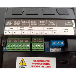 TECH i-1 CWU šildymo kontūro valdiklis kompensuojamas oro sąlygomis – maišymo vožtuvas + karšto vandens siurblys