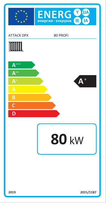 Vedförgasningspanna Attack DPX 80 Profi 80 kW