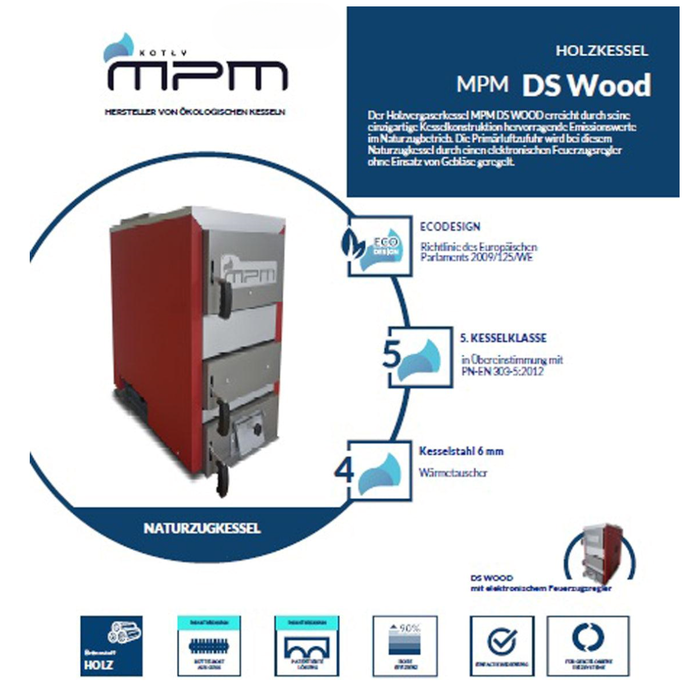 MPM DS WOOD 10 kW Fastbränslepanna