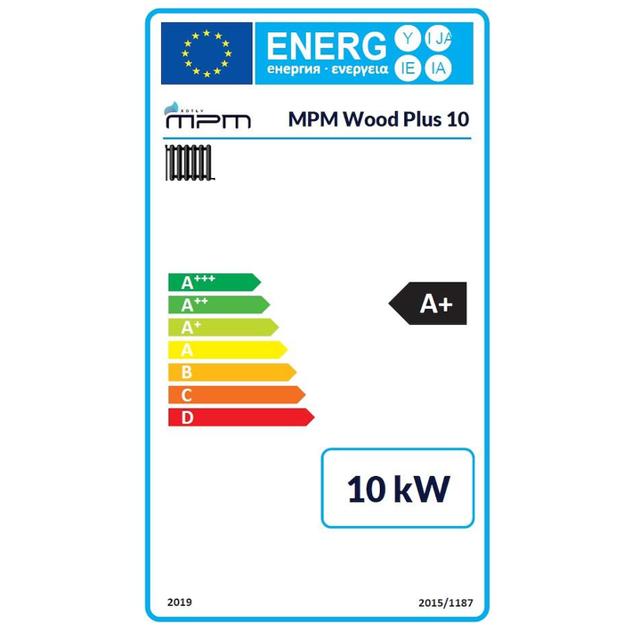 MPM DS WOOD 18 kW Fastbränsle panna naturlig drag