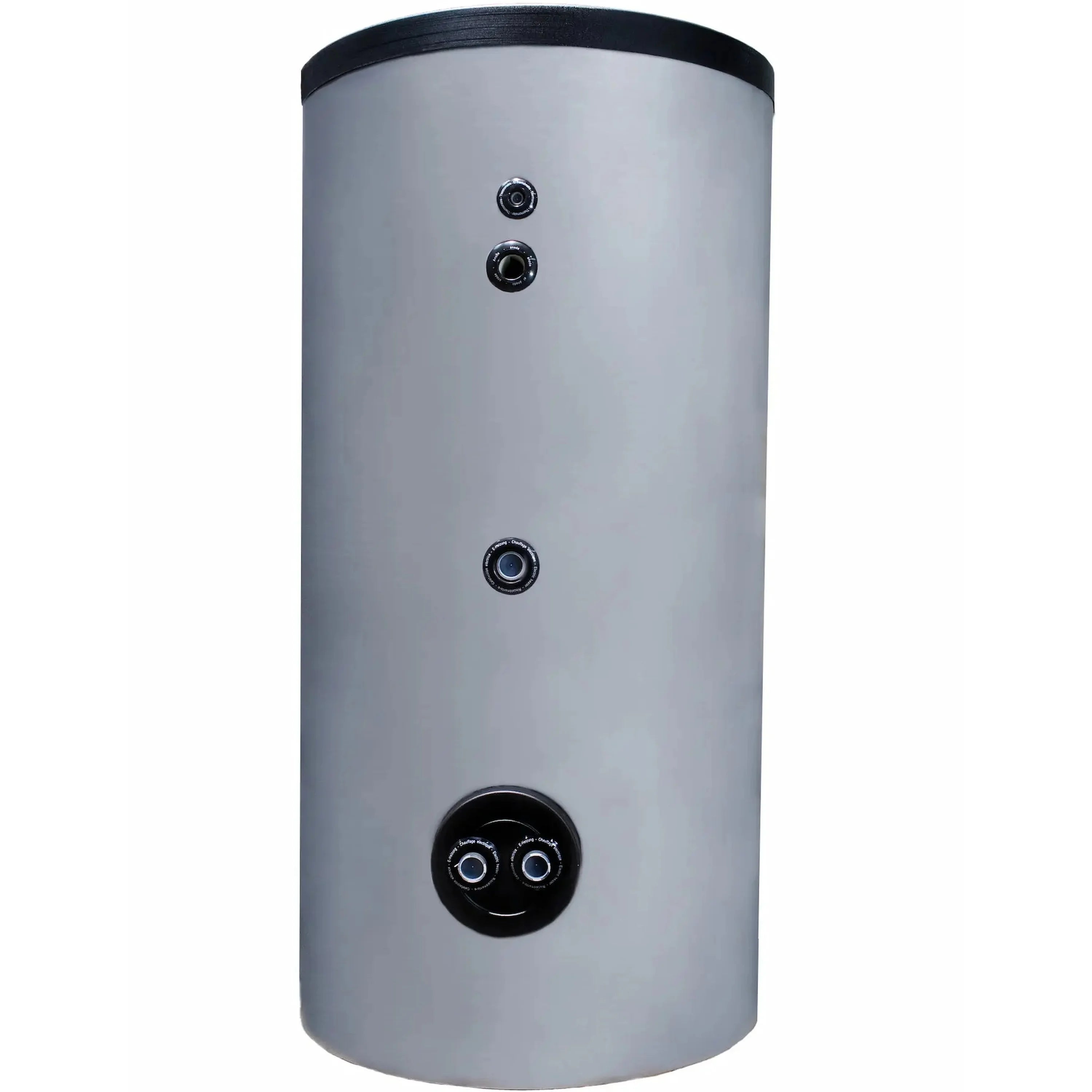 Stehender Warmwasserspeicher Sunex Fish S8 X aus S235JR, zylindrisch mit Anschlussports