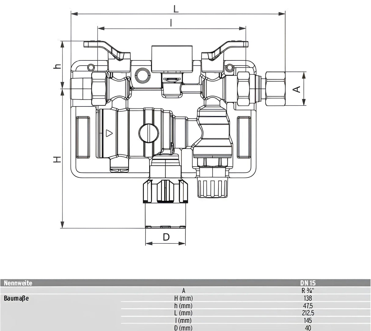 Automatische Heizungs - Füllarmatur BA 6628 Plus DN20 für Heizungsanlagen - GEMA Shop