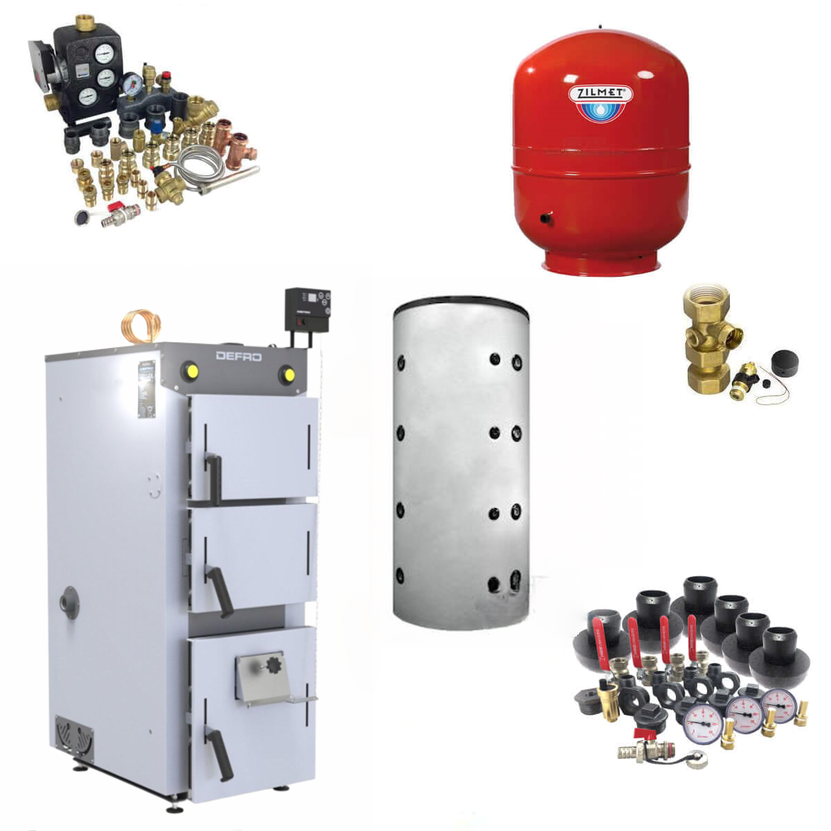 Defro Firewood 15 kW plus Pufferspeicher ohne WT.