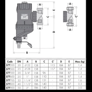 CALEFFI XF, Halbautomatischer Schmutzfänger/ Schlammabscheider - GEMA Shop