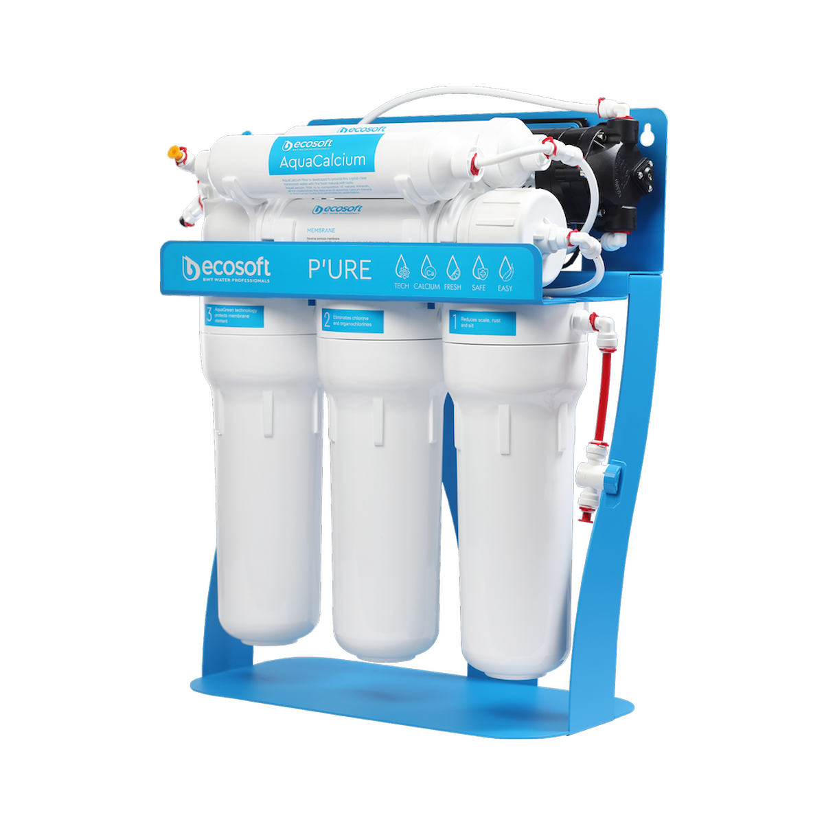 Ecosoft P’URE Wasserfiltersystem in der Umkehrosmoseanlage Pure Aquacalcium