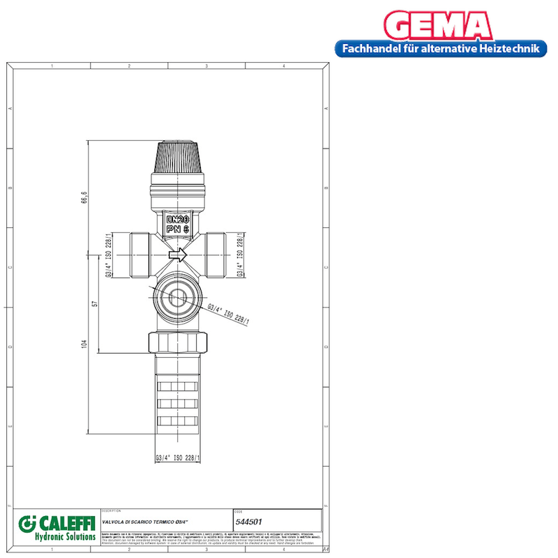 dubbel termisk avloppssäkerhet 3/4" - GEMA Shop