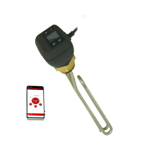 Elektroheizstab Einschraubheizkörper 1,5 - 3kW mit App-Steuerung.