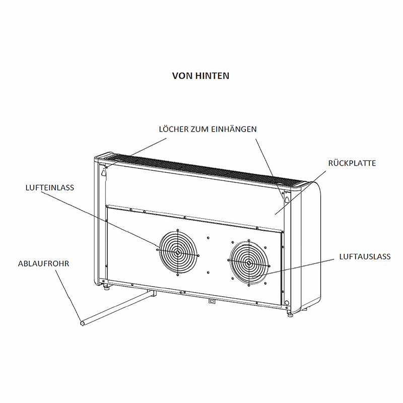Klimaanläggning - Monoblock ASM - 12BI Sinclair Monoblock med R32 - GEMA Shop