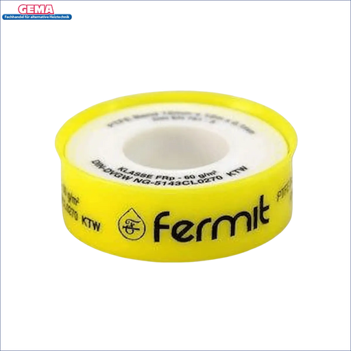 Gelber PTFE Gewindedichtband DIN EN751-3 Klasse FRp 12mmx12m, 60g/m²