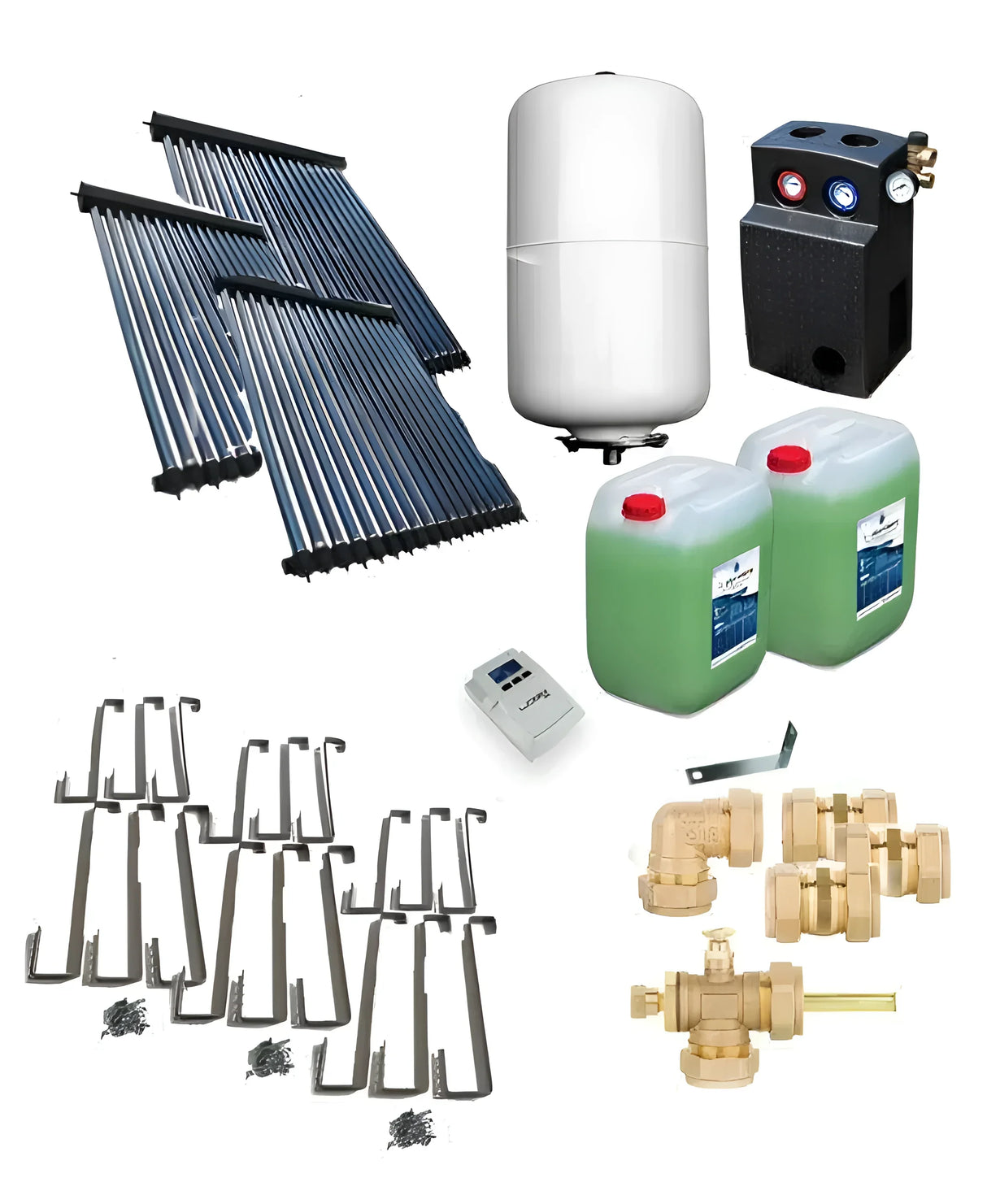 Solarpaket HP22 mit Heat Pipe-Technologie für Warmwasser und Heizung.