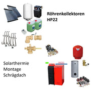 Solarpaket rörkollektor med Thermoflux Pelling Eco och hygienackumulator - GEMA Shop