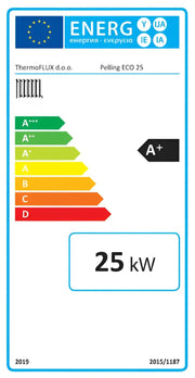 Thermoflux Pelling ECO 25 kW pelletpanna med 230 kg pelletbehållare - GEMA Shop