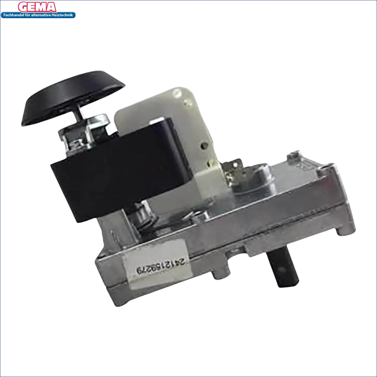 Silberfarbener Timermechanismus mit schwarzem Knopf für Viadrus Green Eko Therm Schneckenmotor