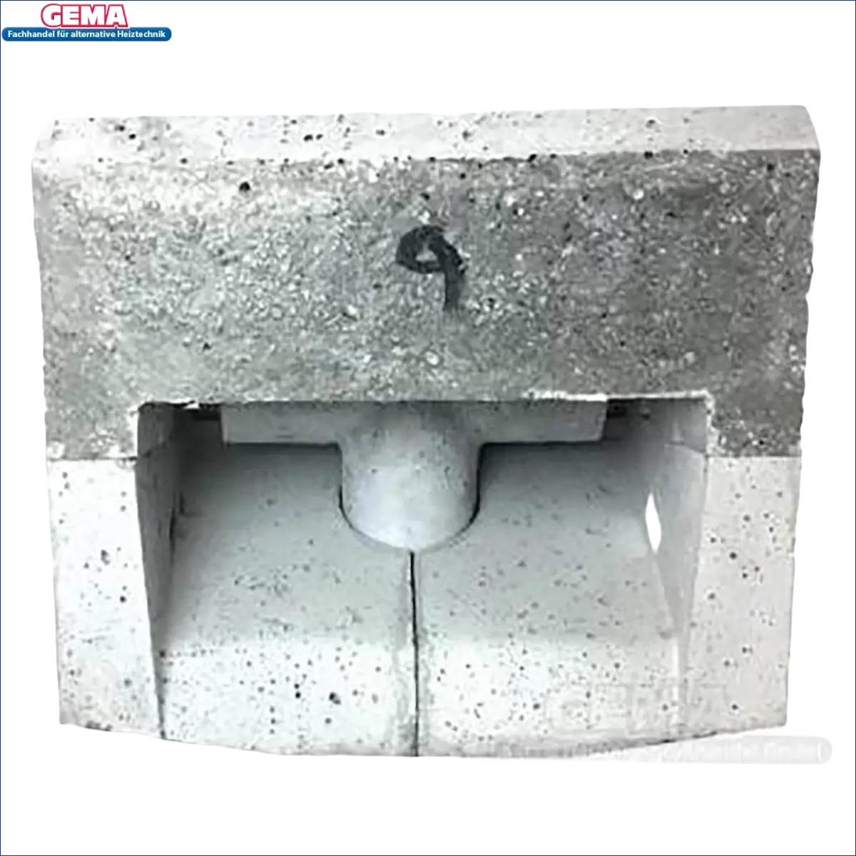 Concrete block with cylindrical channel für Viadrus U22 Schamottsteine komplett, umweltfreundliche Verbrennung
